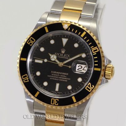 Rolex Submariner Ref 16613 Steel 18K Gold Black Dial